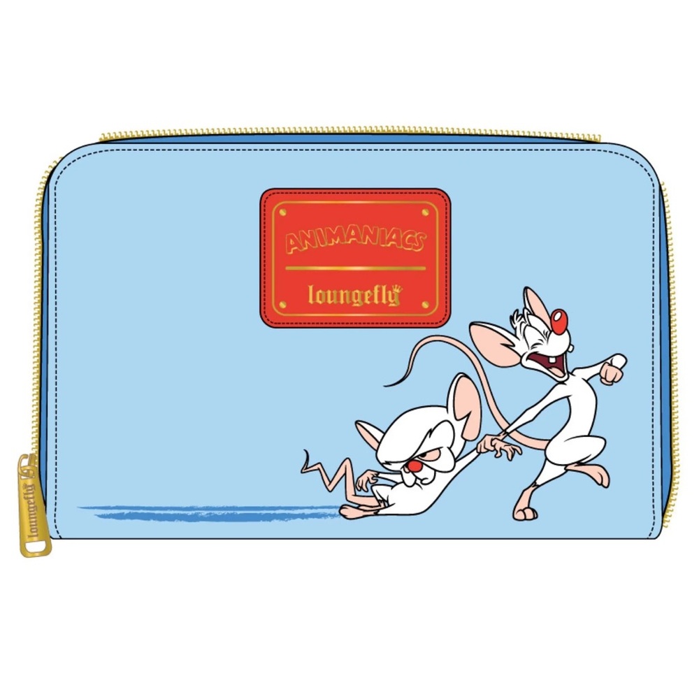 NWT ANIMANIACS WB Tower Zip Around Wallet Pinky & The Brain Hard tag Loungefly - Picture 4 of 6